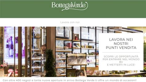 Bottega Verde: Lavora Con Noi .